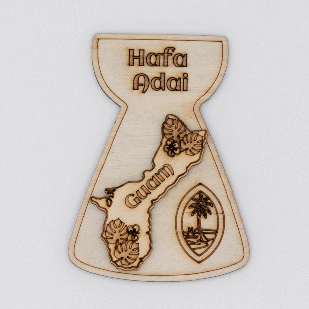 Guam Map & Seal Magnet