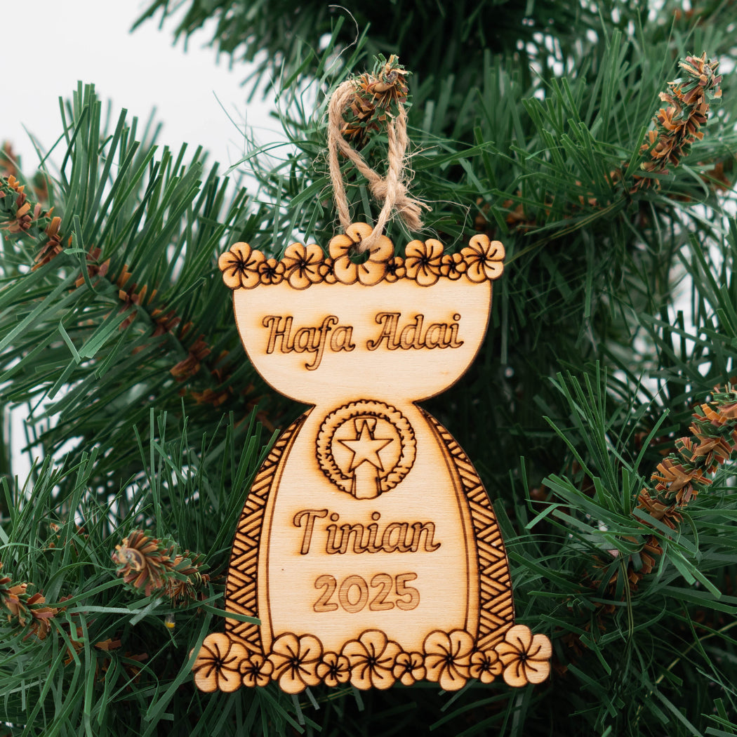 Tinian Hafa Adai mwarmwar (floral wreath) 2025 Ornament