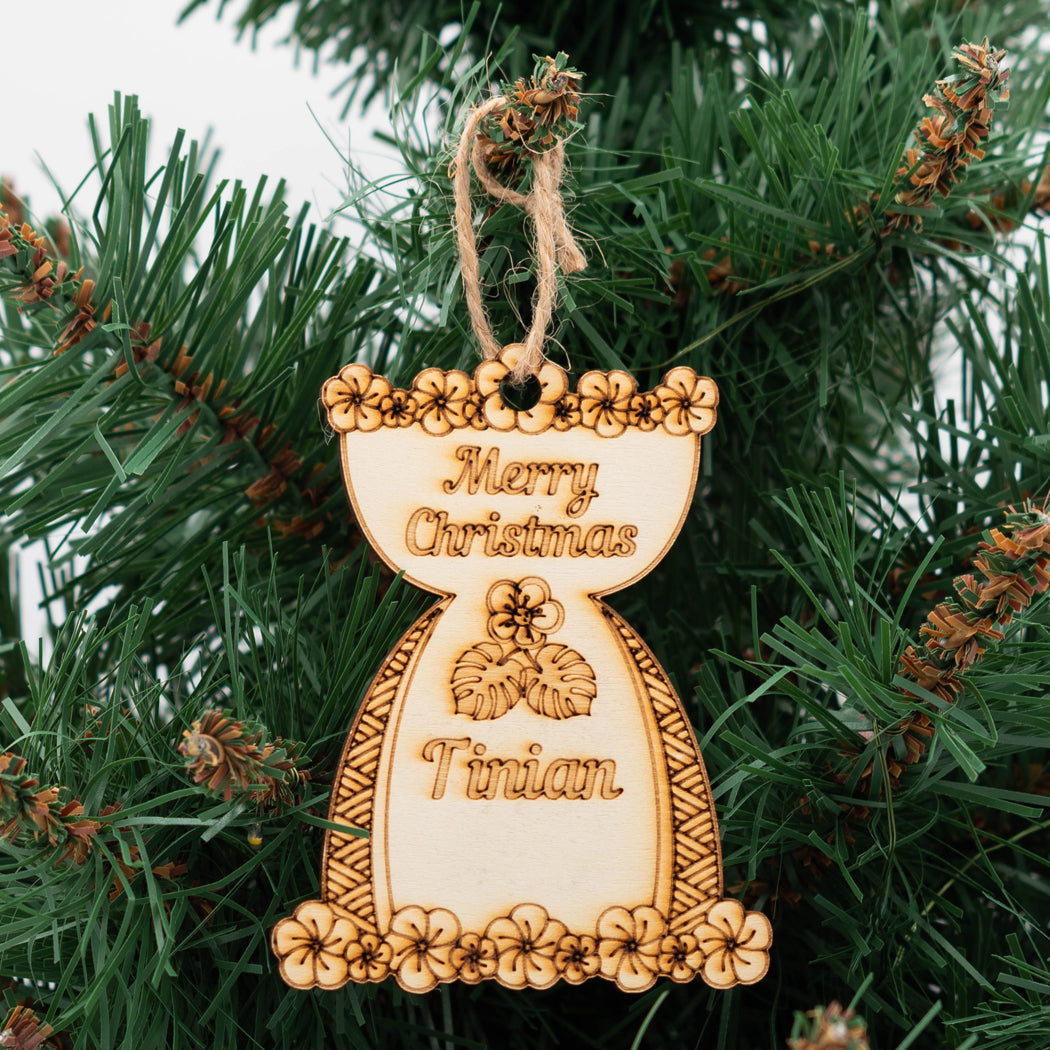 Tinian Merry Christmas Lemmai Leaves Ornament