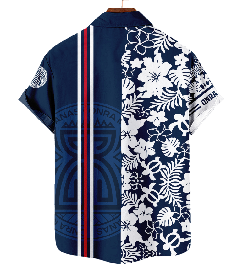 Blue and White ONRA Marianas Dress Shirt - Sideways