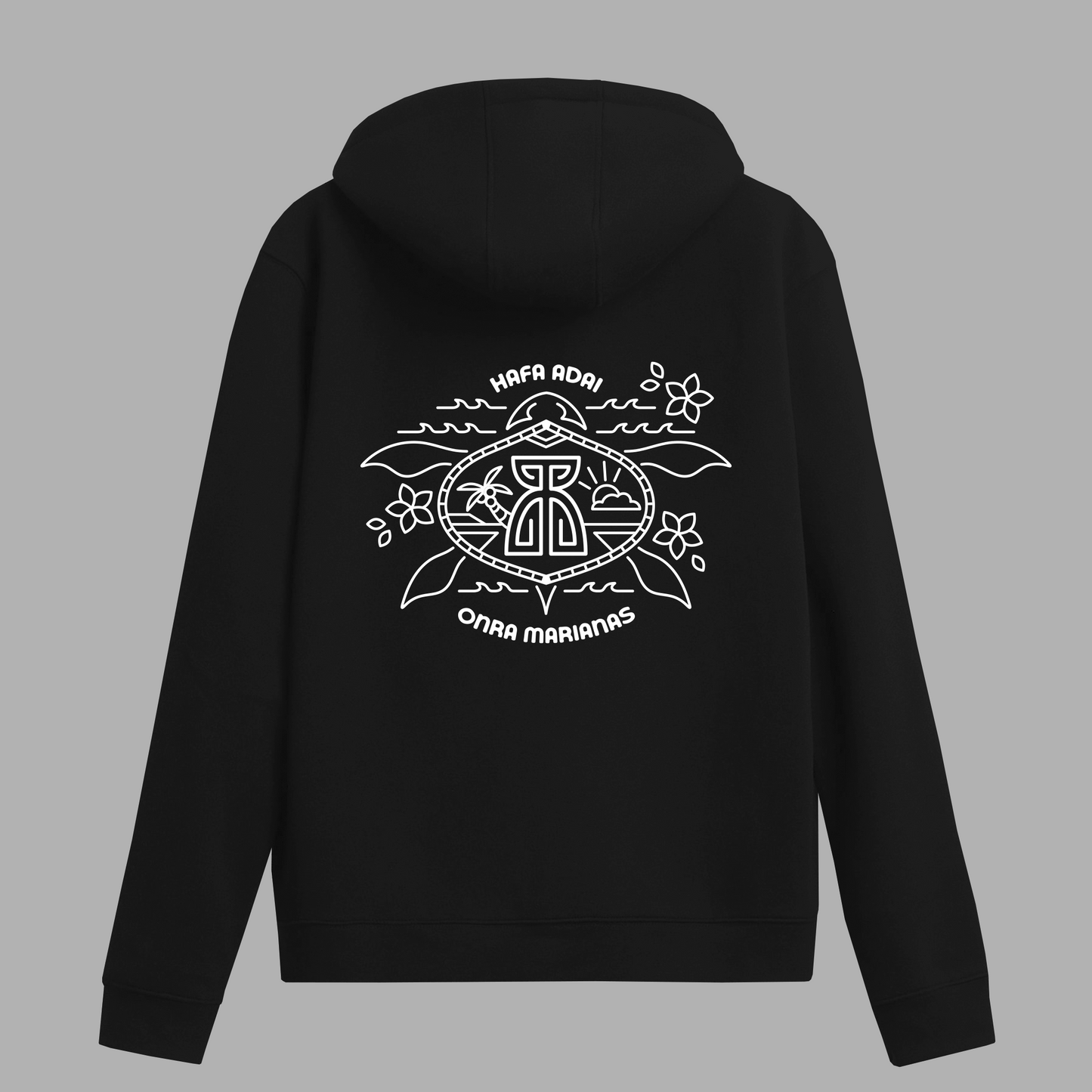 Hafa Adai & Turtle Zip-up Hoodie Jacket