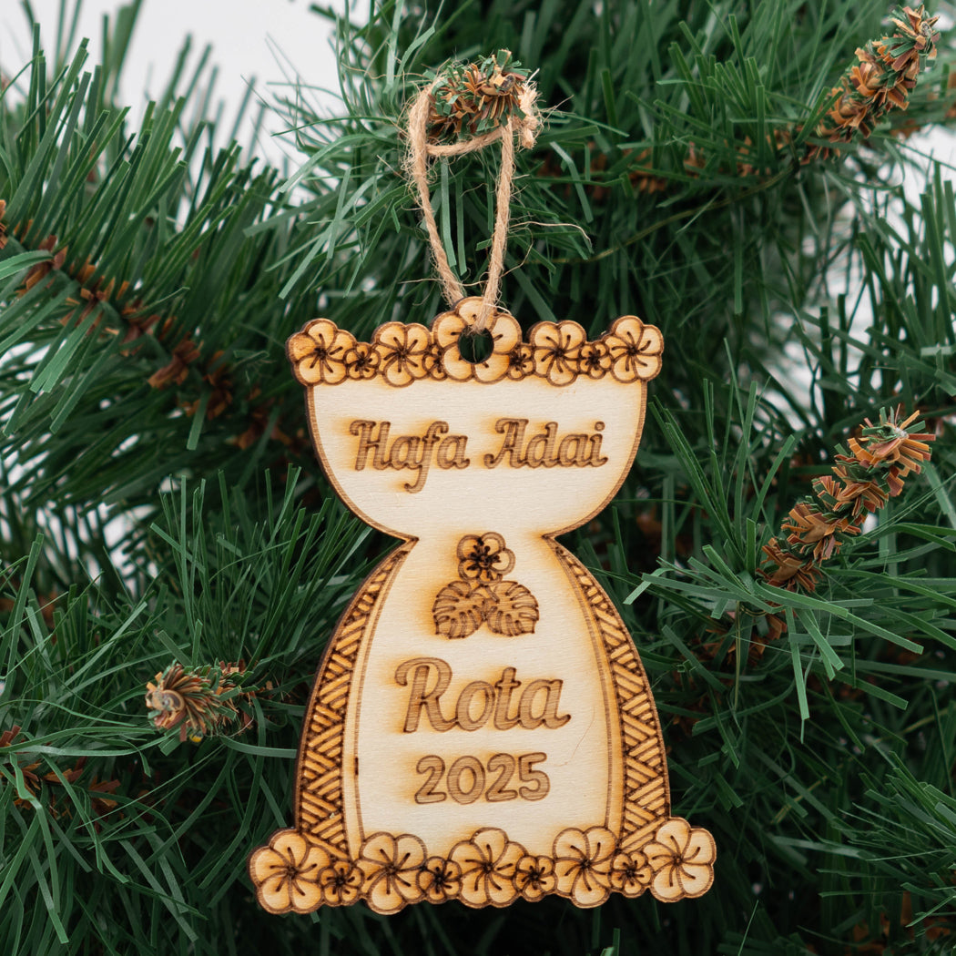 Rota Hafa Adai Lemmai Leaves 2025 Ornament