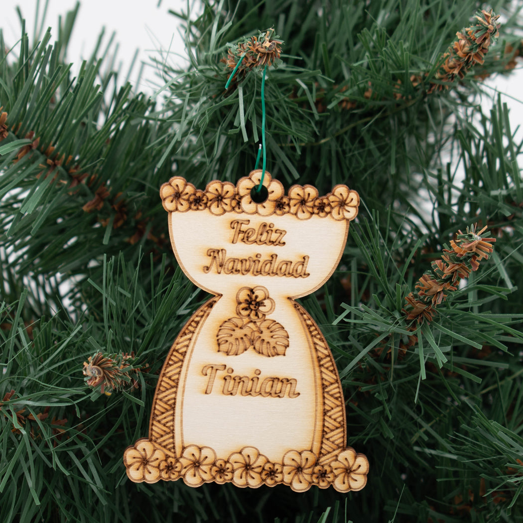 Tinian Feliz Navidad Lemmai Leaves Ornament