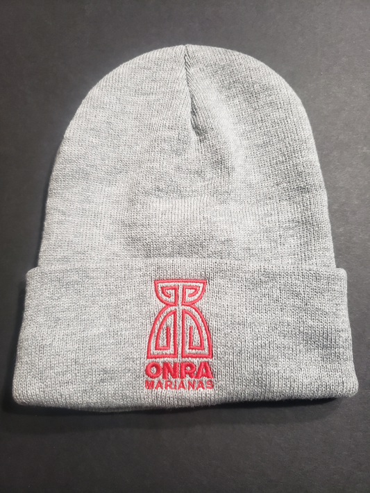 Beanie Gray Red Latte