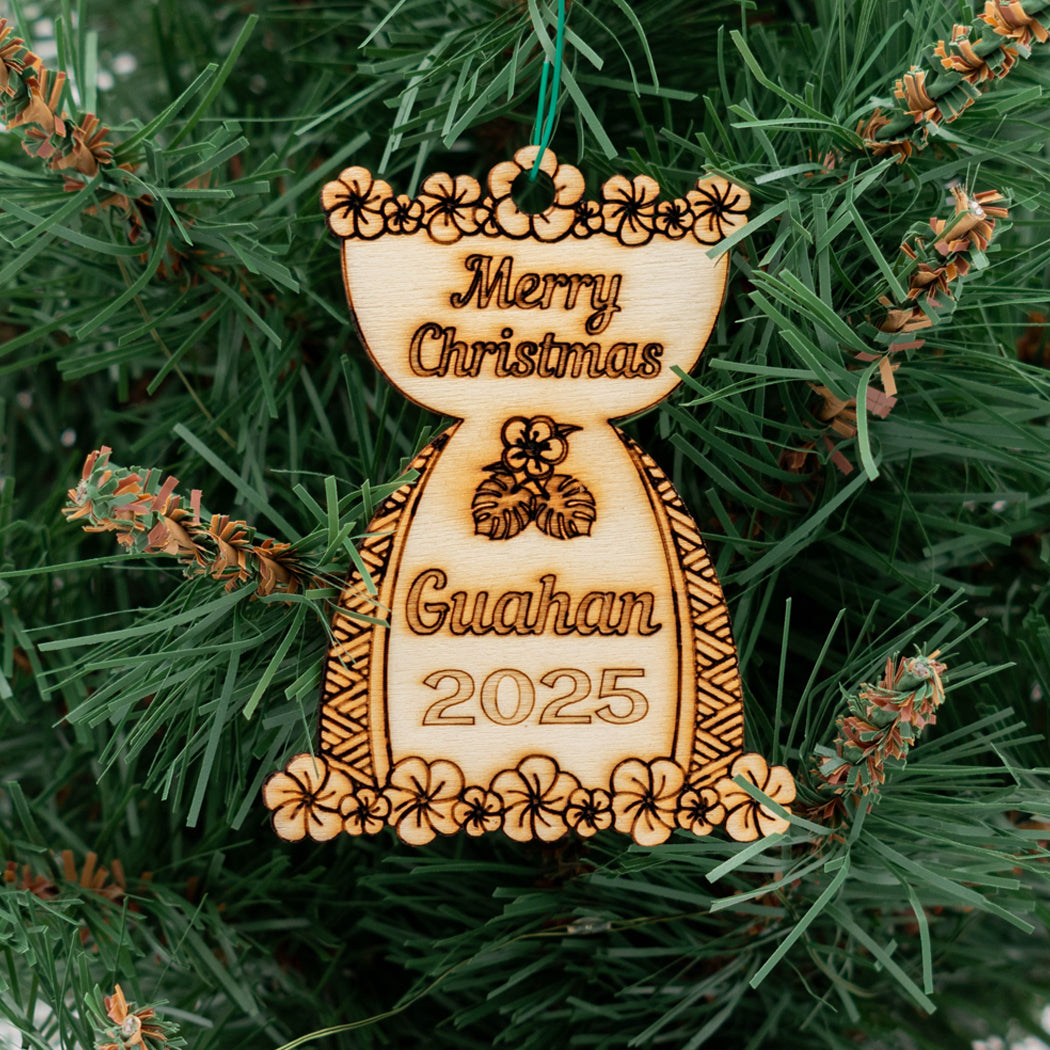 Guahan Merry Christmas Lemmai Leaves 2025 Ornament