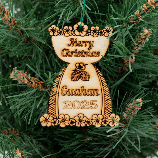 Guahan Merry Christmas Lemmai Leaves 2025 Ornament