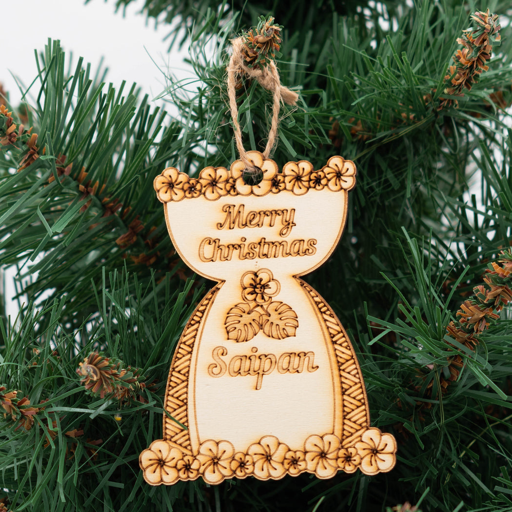 Saipan Merry Christmas Lemmai Leaves Ornament