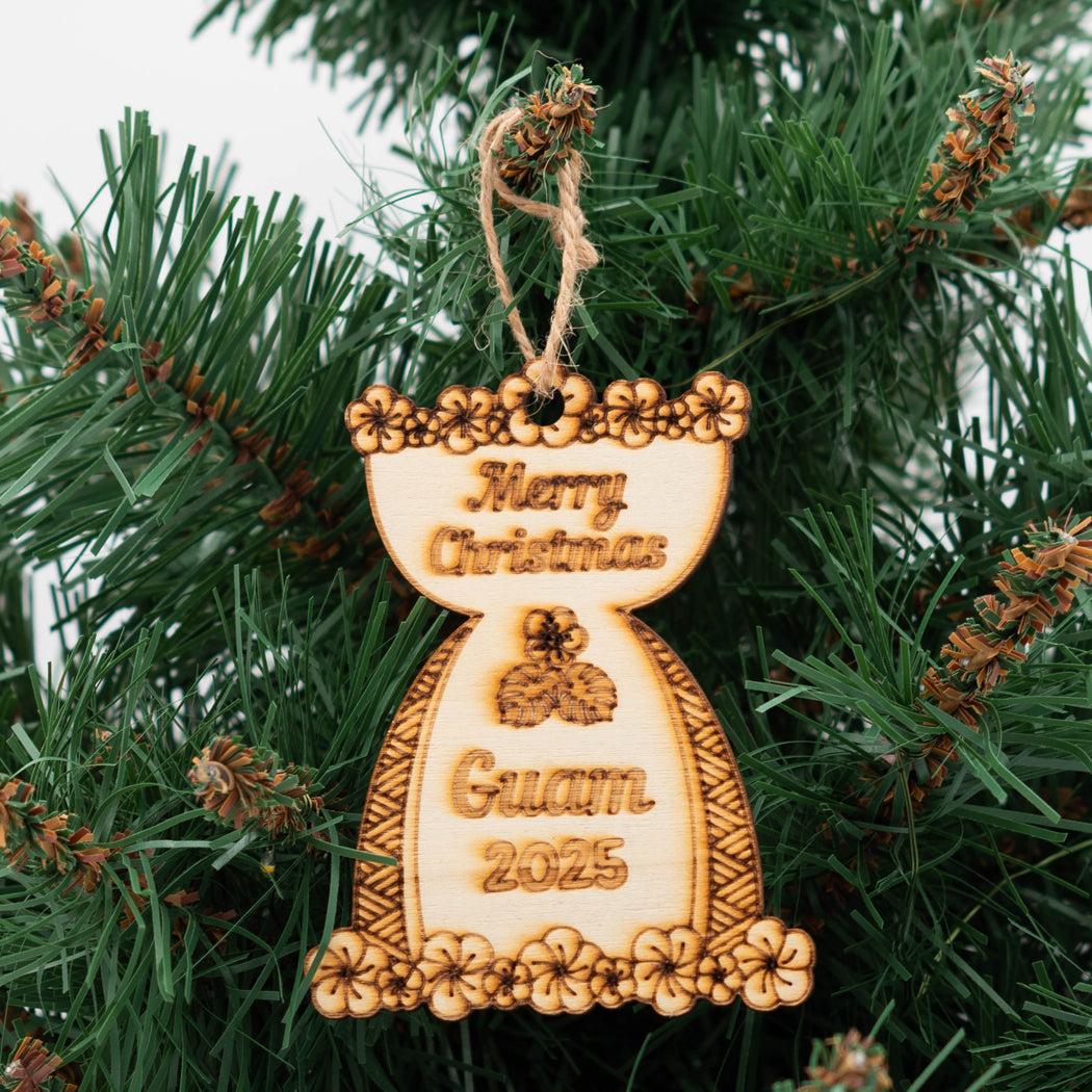 Guam Merry Christmas Lemmai Leaves 2025 Ornament
