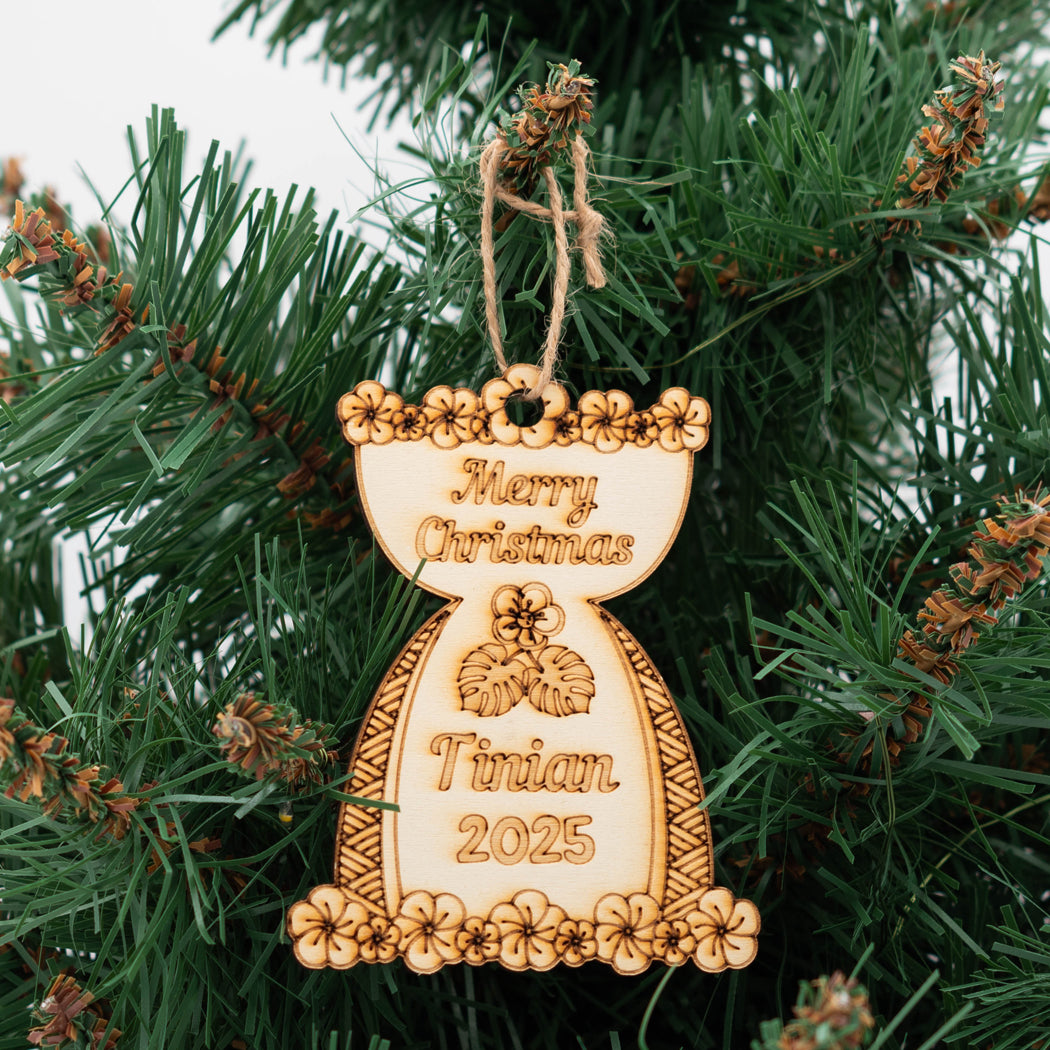 Tinian Merry Christmas Lemmai Leaves 2025 Ornament