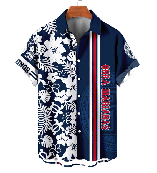 Blue and White ONRA Marianas Dress Shirt - Sideways