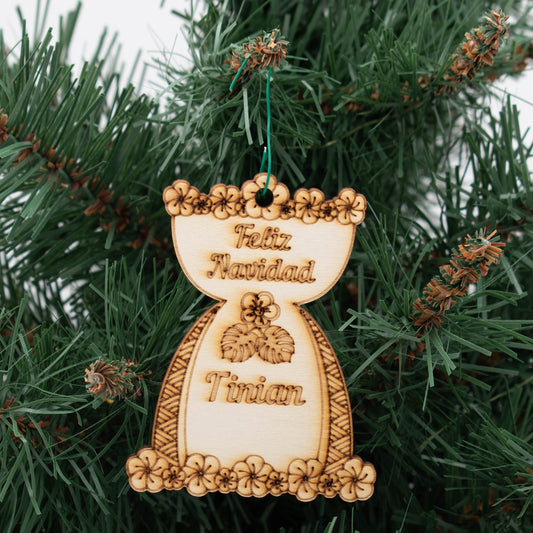 Tinian Feliz Navidad Lemmai Leaves Ornament