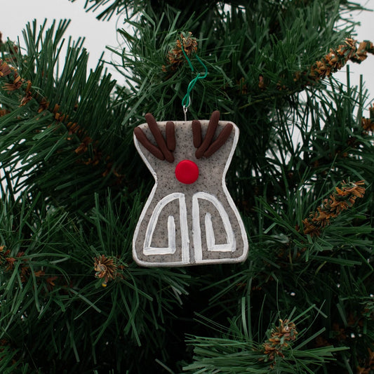 Rudolph Latte Stone Ornament