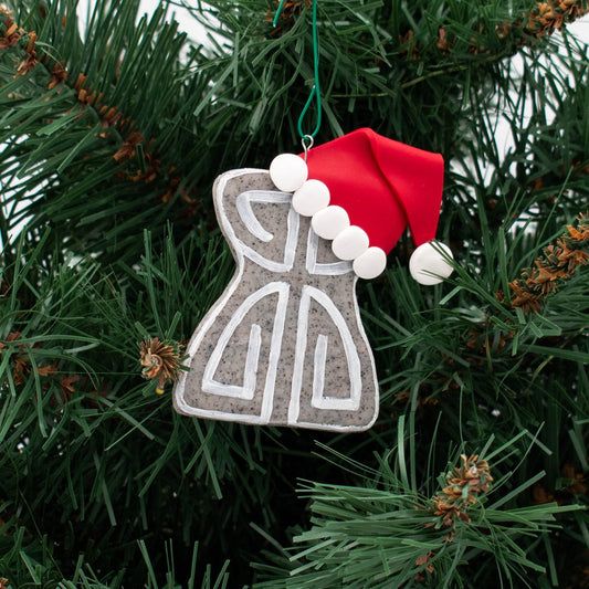 Santa Latte Stone Ornament